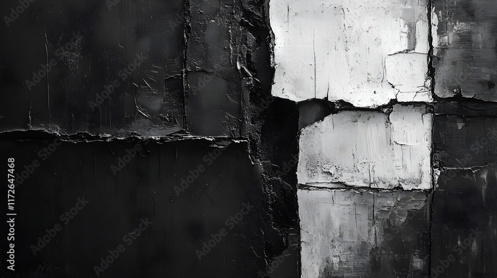 Poster abstract black and white backgrounds. a captivating abstract artwork featuring a stark contrast betw