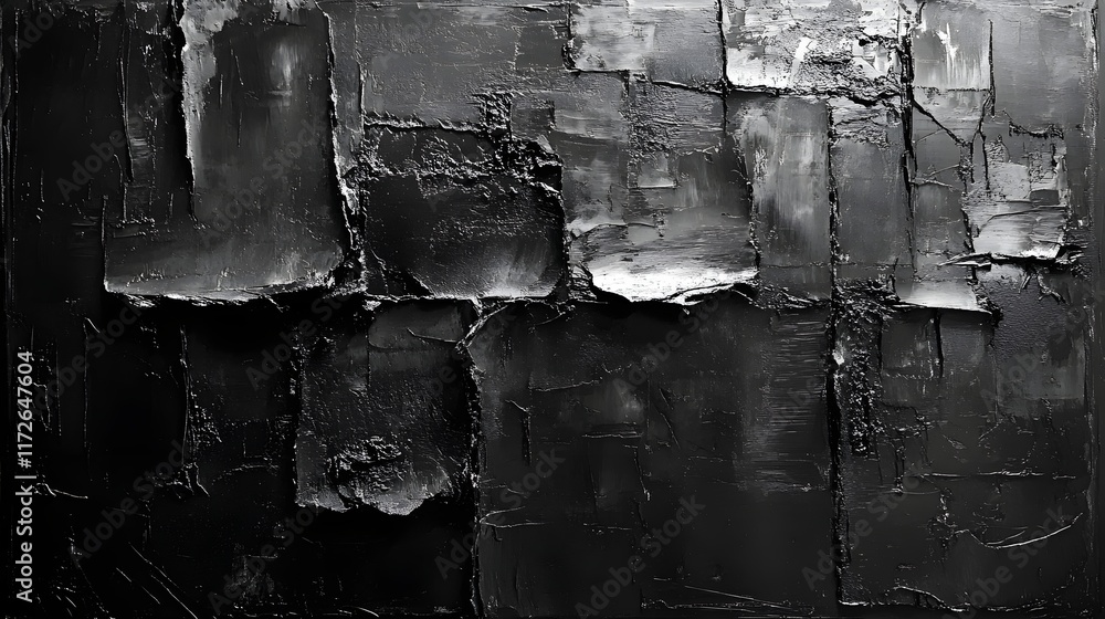 Poster abstract black and white backgrounds. a captivating monochrome abstract painting, showcasing a textu