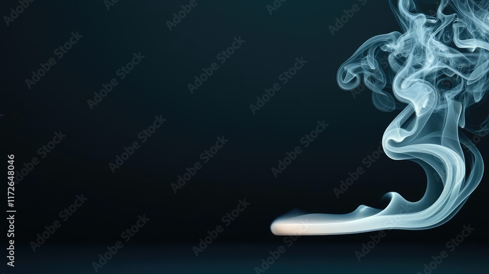 Aufkleber Smoke abstract background idea. Abstract smoke swirling against a dark background, creating a serene and calming effect.