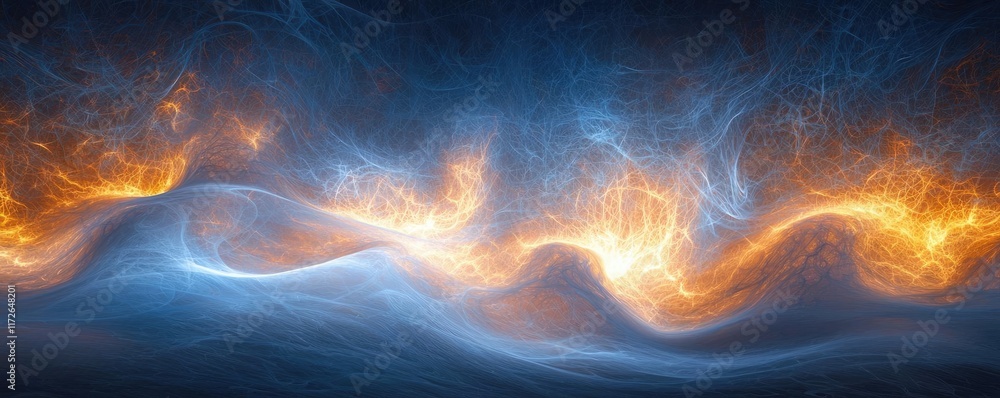 Aufkleber smoke abstract background idea. abstract representation of colorful energy waves in motion, blending