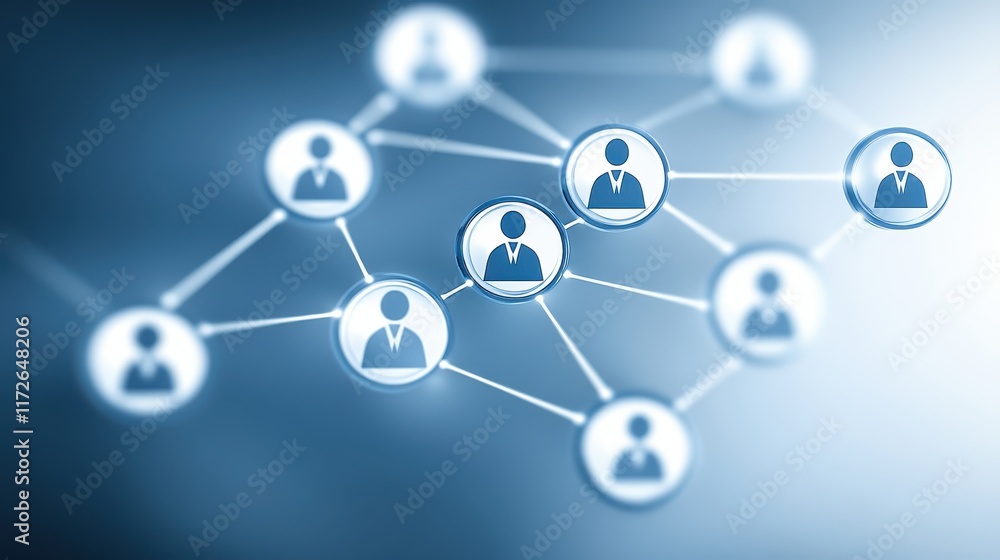 Aufkleber interconnected global network, visualizing collaboration and communication in digital world