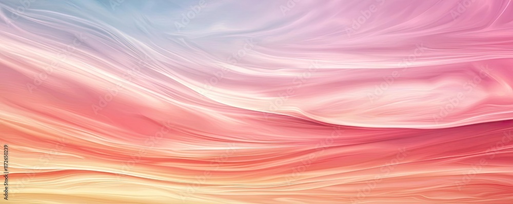 Poster minimal skies idea. a vibrant abstract background with flowing waves of pink and blue tones.