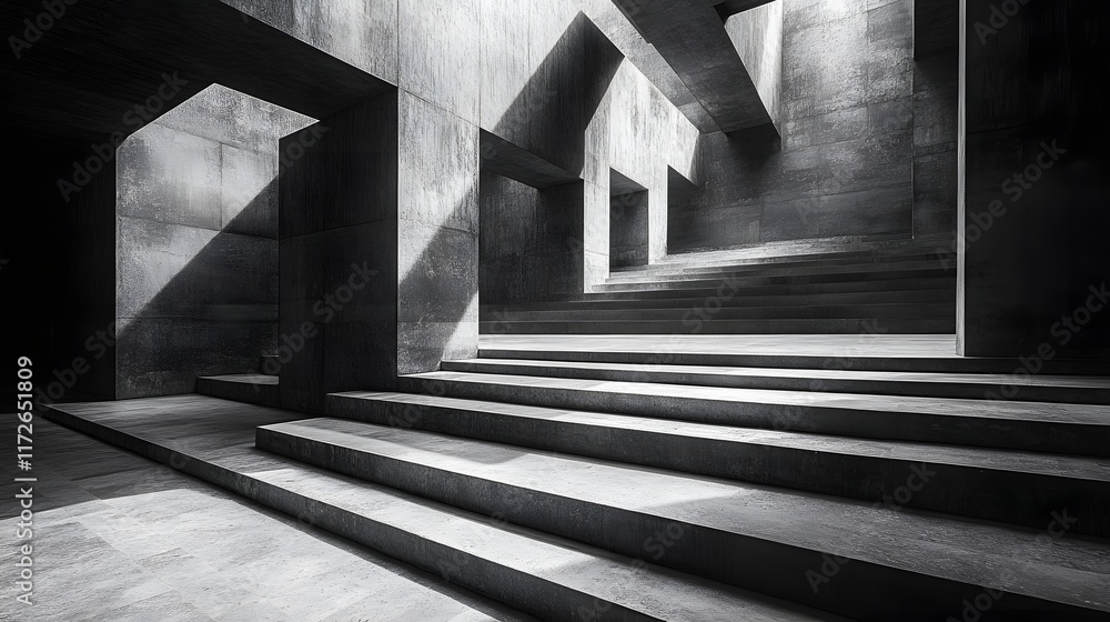 Poster abstract black and white backgrounds. a stunning grayscale image showcasing the interplay of light a
