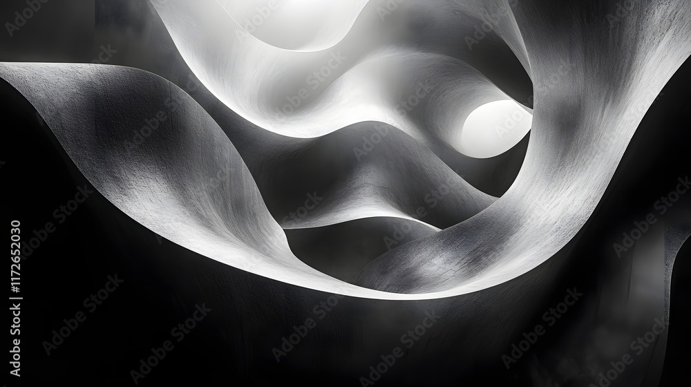 Poster abstract black and white backgrounds. monochromatic photograph showcasing abstract architectural cur