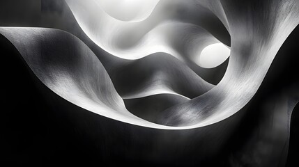 Abstract Black and White Backgrounds. Monochromatic photograph showcasing abstract architectural curves, playing with light and shadow to create a visually stunning effect.