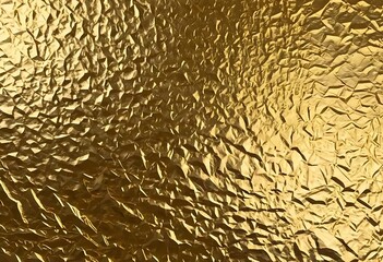 Abstract Golden Texture Crinkled Surface Background