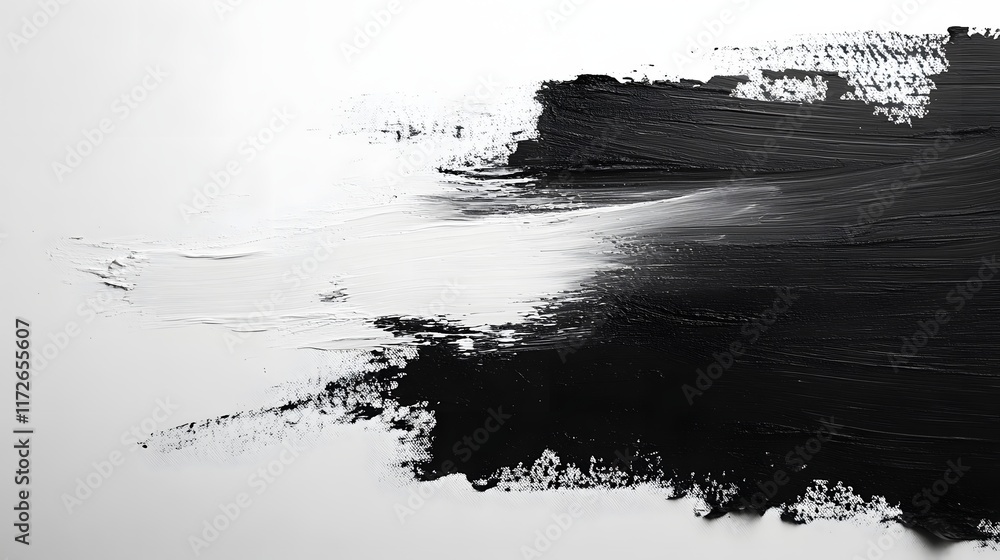 Poster abstract black and white backgrounds. dynamic black and white paint strokes create a textured abstra