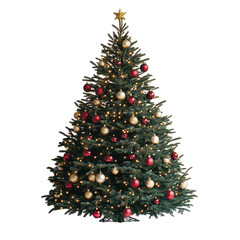 Fototapeta premium Minimalist Christmas tree on a clean white backdrop, elegant design, festive simplicity, holiday spirit, contemporary aesthetic