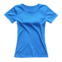 blue women flat tshirt isolated on a white background