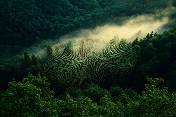Fototapeta premium Mesmerizing Layered Forest Landscape with Soft Light Filtering Through Lush Foliage