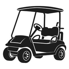 golf cart silhouette vector illustration © tanvir
