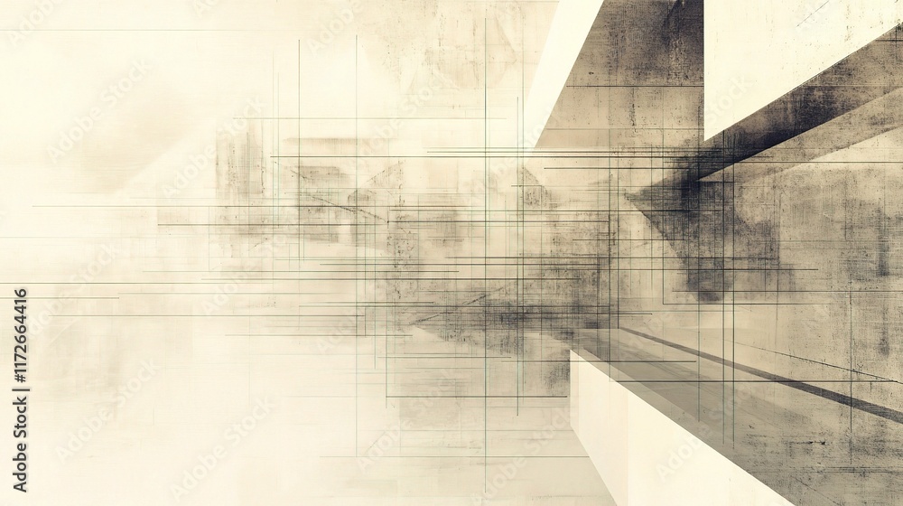 Poster abstract geometric technological background in soft tones