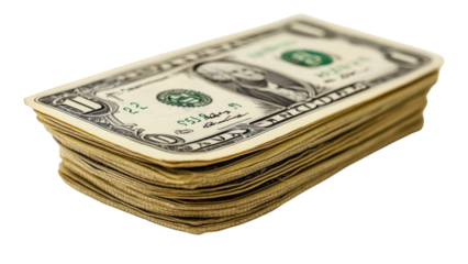 Minimalist depiction of currency on a clean white backdrop, emphasizing simplicity and financial themes, suitable for modern design projects