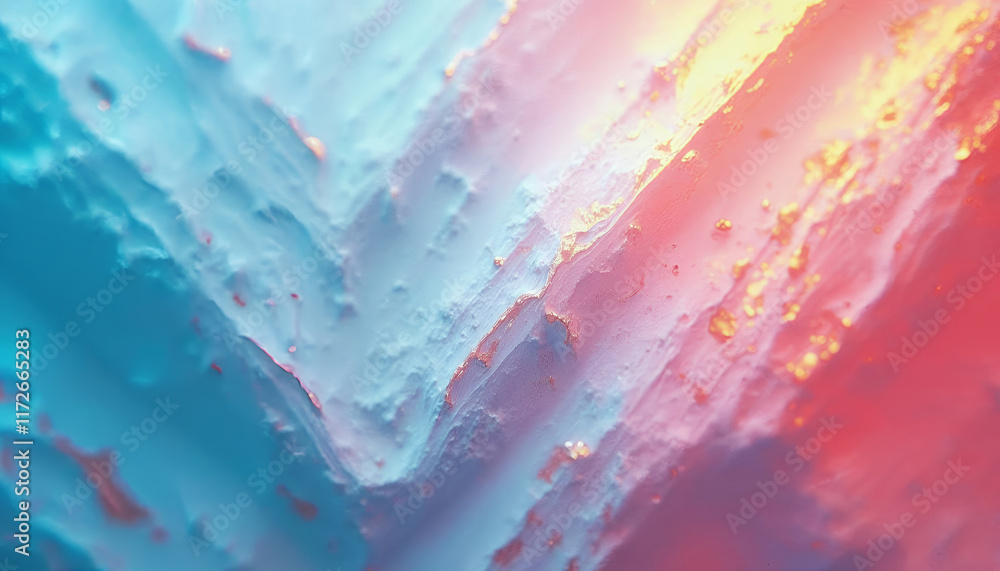 Poster vibrant abstract artwork with textured layers showcasing bold colors and dynamic patterns