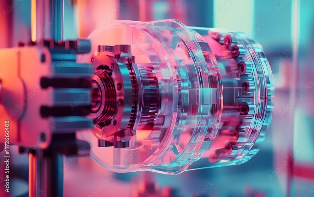 Aufkleber a close-up view of an advanced mechanical component, showcasing intricate designs and modern enginee