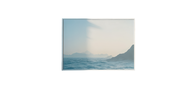 Minimalist frame design, clean white backdrop, contemporary aesthetic, emphasis on simplicity and elegance, ideal for modern decor