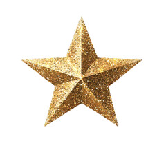 Obraz premium golden star isolated on white