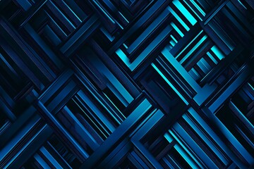 Abstract close-up of a glowing blue digital circuit board, showcasing intricate connections and technological design on a black background.
