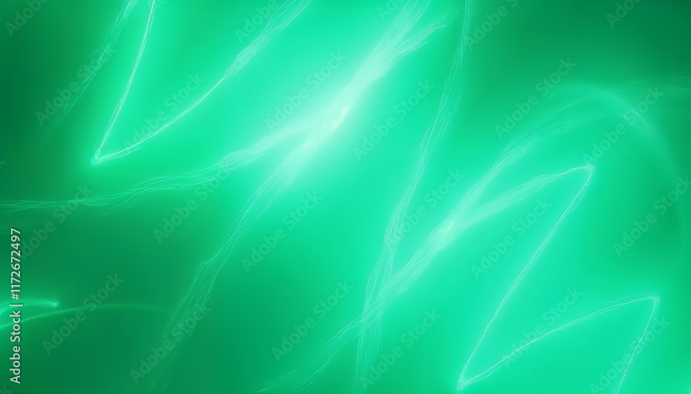 Poster abstract visualization of dynamic neon green waves representing energy and motion