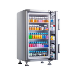 Metallic Laboratory Refrigerator with Transparent Door
