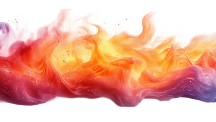 Minimalist fire display against a clean white backdrop, emphasizing vibrant flames and subtle smoke in a contemporary setting