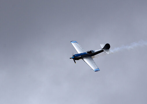 Vintage Yakovlev Yak 50 aircraft in flight