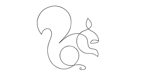 Squirrel linr art