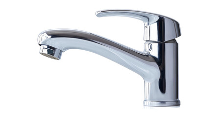 A close up of a faucet, isolated on transparent background