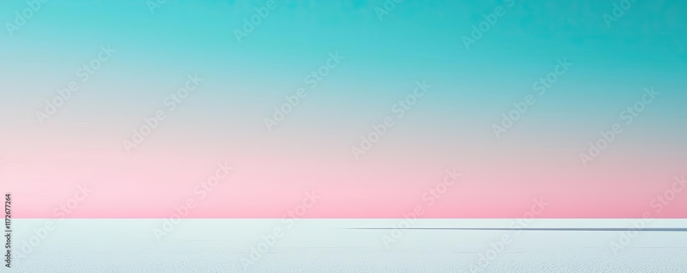 Poster minimal skies idea. a serene landscape showcasing a gradient of soft pastel colors at dawn.