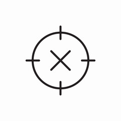Target aim precision focus icon vector sign
