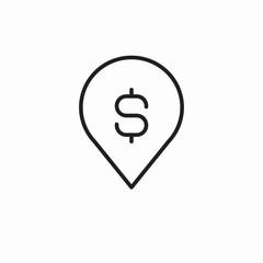 Location money finance icon vector sign