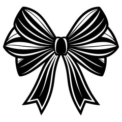 black and white bow