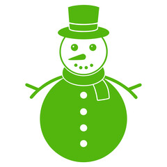 snowman with green hat