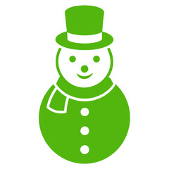 snowman with green hat