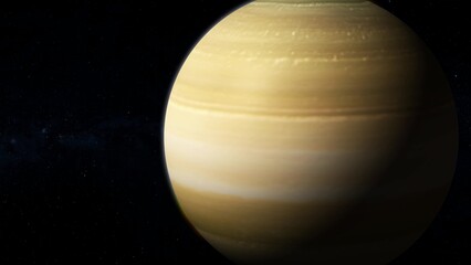 3d realistic saturn planet on galaxy © Sohan Stock