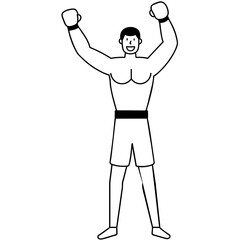 silhouette of a boxer