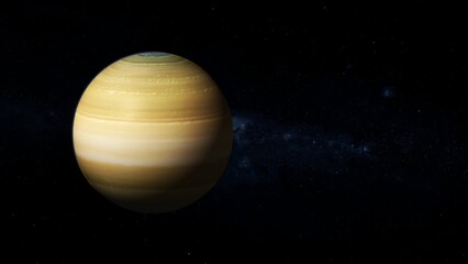 3d saturn planet view on space © Sohan Stock