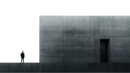 Elegant black design on a crisp white background, showcasing minimalism and modern aesthetics for a striking visual impact.