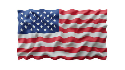 Fototapeta premium Minimalist American flag design, stark white backdrop, emphasizes simplicity and patriotism, ideal for modern decor or graphic use
