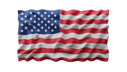 Minimalist American flag design, stark white backdrop, emphasizes simplicity and patriotism, ideal for modern decor or graphic use