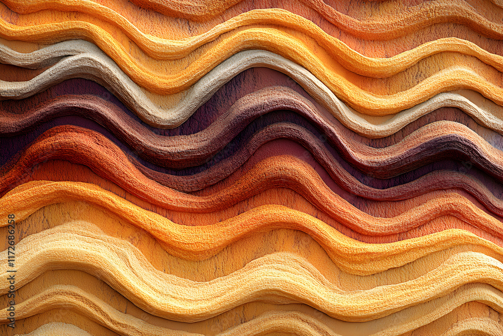 Aufkleber abstract wavy textured background in warm earthy tones. perfect for design projects needing a unique