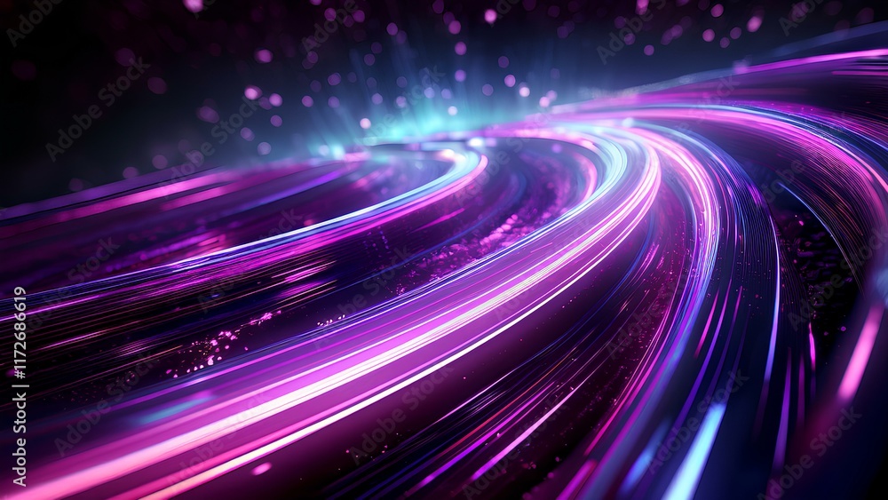 Poster abstract technological background that evokes a sense of speed. exciting and dynamic composition of 