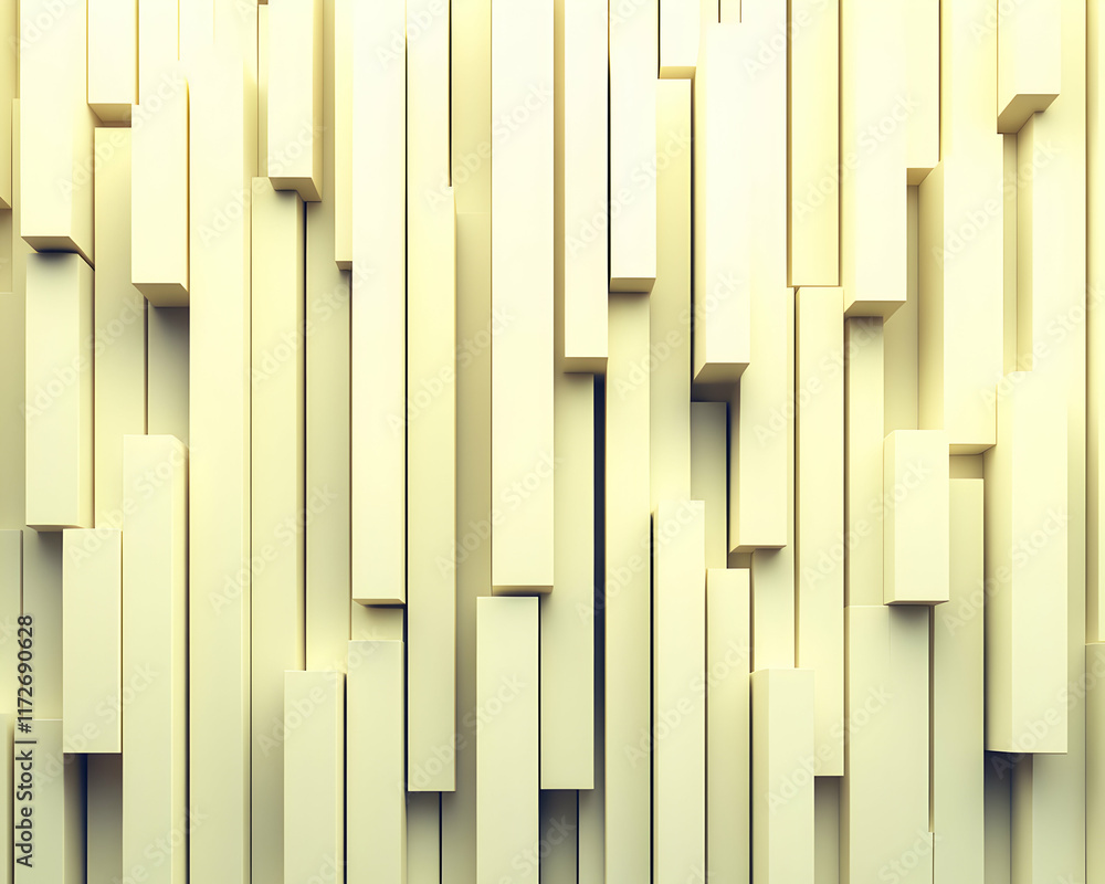 Poster abstract background of pale yellow rectangular blocks, creating a modern, textured design. perfect f
