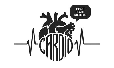 cardio vascular vector clipart graphic