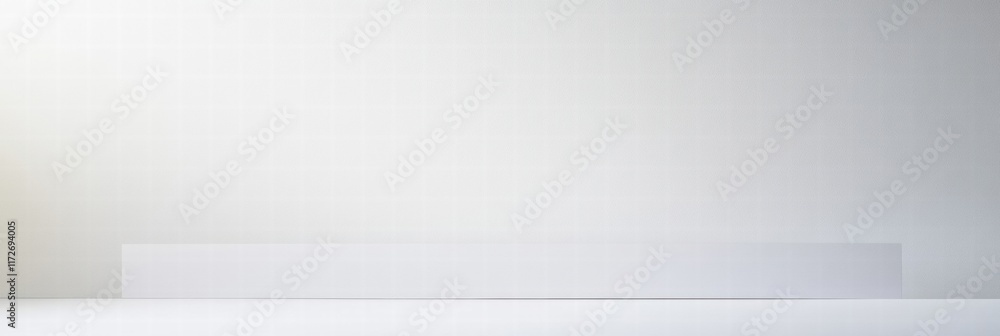 Aufkleber pristine white sheet of paper resting on a clean surface against a softly lit wall providing a minim