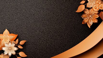 Elegant floral design on a dark background for invitations or cards.