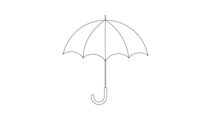 Umbrella outline icon. Coloring book page for children. Game for kids.