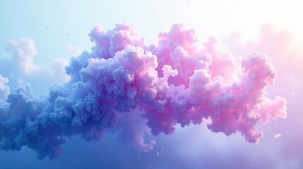 Fototapeta premium Dreamlike Pastel Cloudscape A Soft, Ethereal Scene of Whimsical Vapor