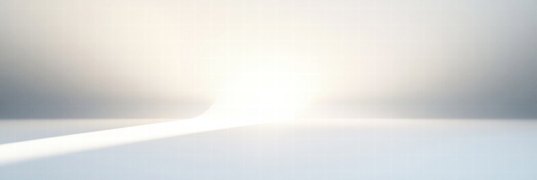 Bright light emanating from a white sheet of paper on a smooth surface during morning hours. Generative AI