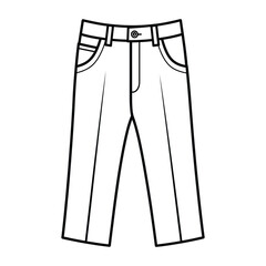 pants outline, silhouette, vector, illustration, isolated on white background
